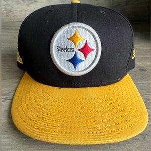 New Era Pittsburgh Steelers Snapback Cap Black Yellow Medium-Large